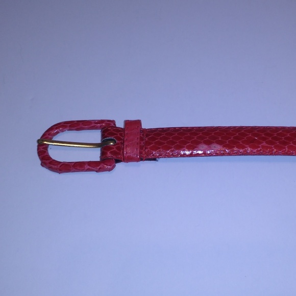 Honors genuine snake skin belt w/gold hardware L main image 4